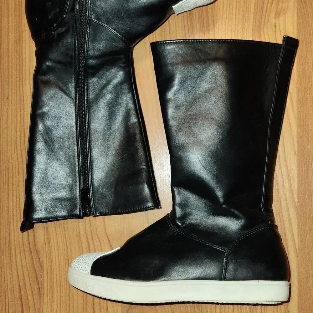 QQ Girls High Boots Black and White || sz 4 GUC